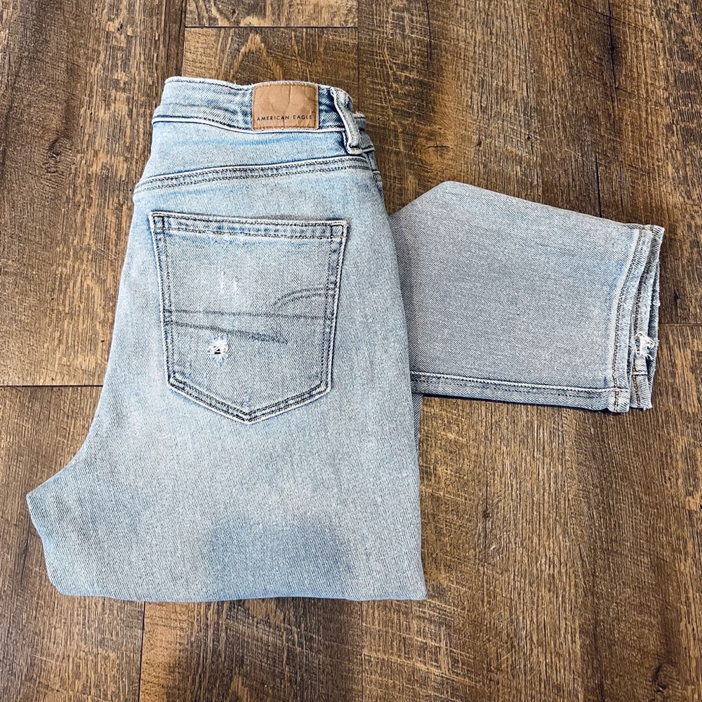 American Eagle Distressed Mom Jeans